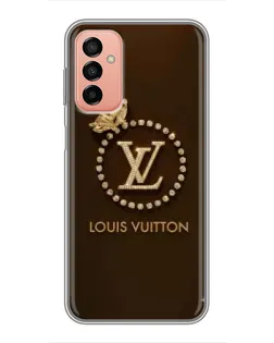 Чехол для Samsung Galaxy M13 с картинкой «LV — золотая печать»
