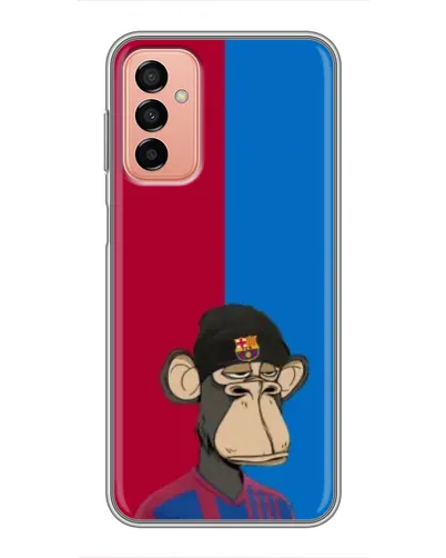 Чехол для Samsung Galaxy M13 с картинкой «Bored Ape — фанат Барсы» Чехол для Samsung Galaxy M13 с картинкой «Bored Ape — фанат Барсы»