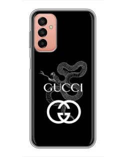Чехол для Samsung Galaxy M13 с картинкой «Gucci — серебряная змея»