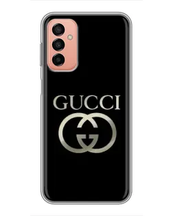 Чохол для Samsung Galaxy M13 з картинкою «Gucci — золото на чорному» Чохол для Samsung Galaxy M13 з картинкою «Gucci — золото на чорному»