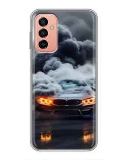 Чехол для Samsung Galaxy M13 с картинкой «BMW в дыму»