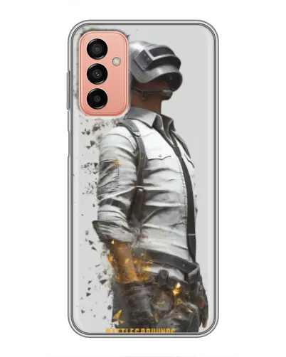 Чехол для Samsung Galaxy M13 с картинкой «PUBG — боец в пыли»