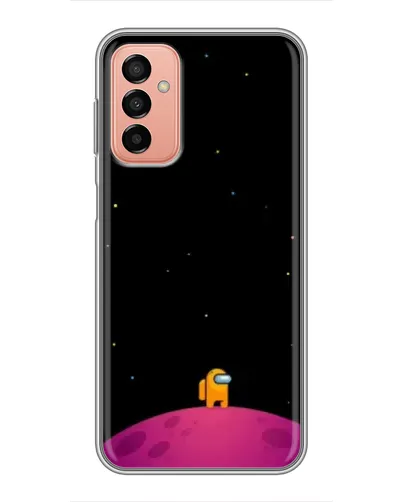 Чехол для Samsung Galaxy M13 с картинкой «Одинокий герой на планете»