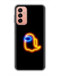 Чехол для Samsung Galaxy M13 с картинкой «Among Us неоновое сияние»