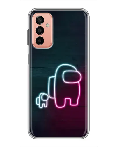 Чехол для Samsung Galaxy M13 с картинкой «Among Us неон-арт»