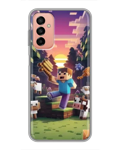 Чехол для Samsung Galaxy M13 с картинкой «Стив на ферме» Чехол для Samsung Galaxy M13 с картинкой «Стив на ферме»
