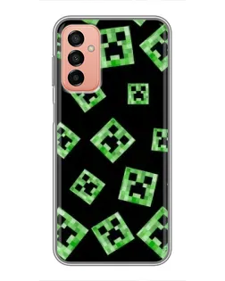 Чехол для Samsung Galaxy M13 с картинкой «Паттерн с криперами»