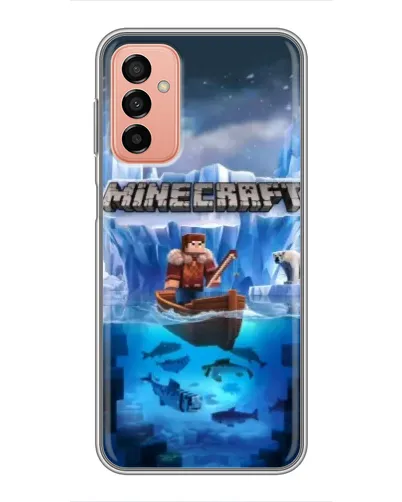 Чехол для Samsung Galaxy M13 с картинкой «Minecraft ледяной мир» Чехол для Samsung Galaxy M13 с картинкой «Minecraft ледяной мир»