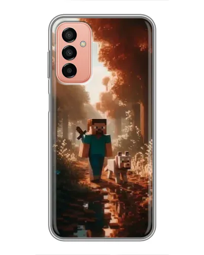 Чехол для Samsung Galaxy M13 с картинкой «Стив в лесу» Чехол для Samsung Galaxy M13 с картинкой «Стив в лесу»