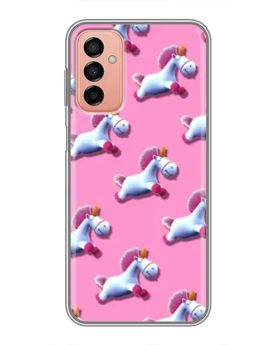 Чехол для Samsung Galaxy M13 с картинкой «Единороги на розовом»