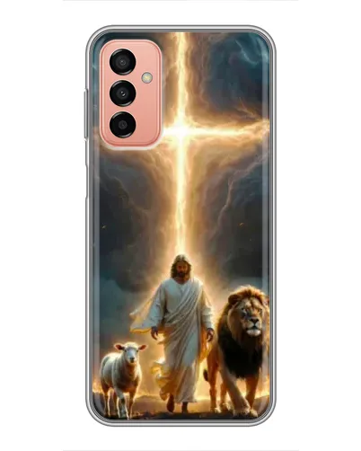 Чехол для Samsung Galaxy M13 с картинкой «Лев Иуды и Свет» Чехол для Samsung Galaxy M13 с картинкой «Лев Иуды и Свет»