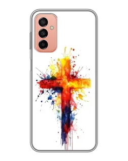 Чехол для Samsung Galaxy M13 с картинкой «Акварельный крест»
