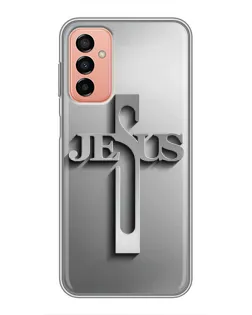 Чохол для Samsung Galaxy M13 з картинкою «Металевий хрест Jesus»