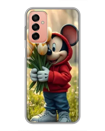 Чехол для Samsung Galaxy M13 с картинкой «Микки с тюльпанами» Чехол для Samsung Galaxy M13 с картинкой «Микки с тюльпанами»