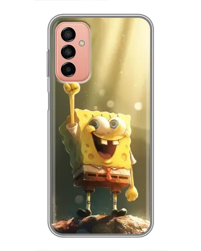Чехол для Samsung Galaxy M13 с картинкой «Сияющий Спанч Боб»