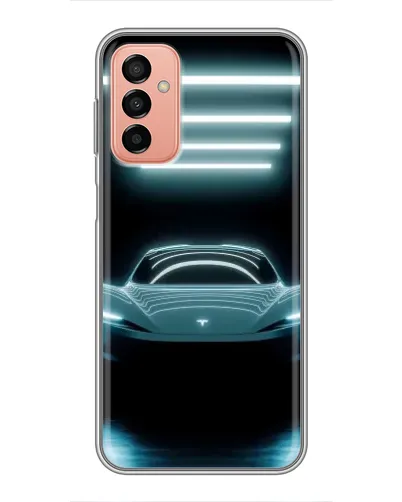 Чехол для Samsung Galaxy M13 с картинкой «Tesla в неоне»