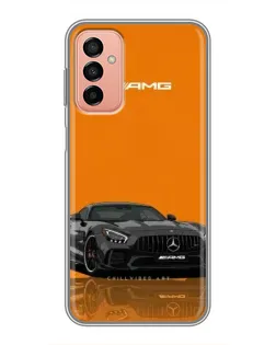 Чехол для Samsung Galaxy M13 с картинкой «Оранжевый Mercedes AMG»