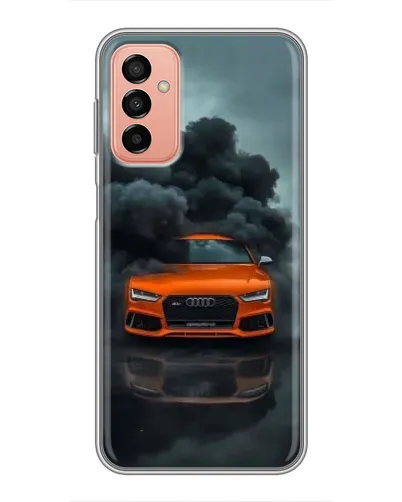 Чехол для Samsung Galaxy M13 с картинкой «Audi в облаках дыма»