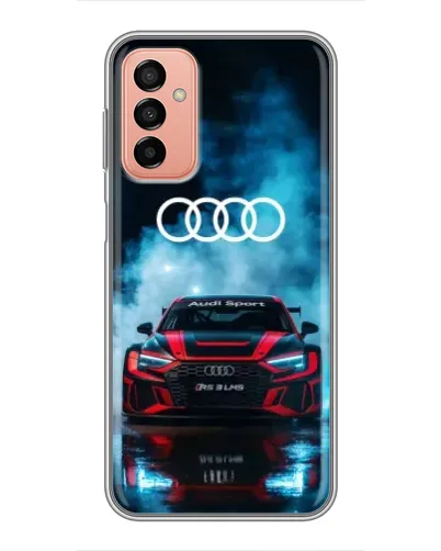 Чехол для Samsung Galaxy M13 с картинкой «Audi Sport — неон»