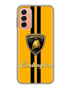 Чехол для Samsung Galaxy M13 с картинкой «Lamborghini Stripe желтый»