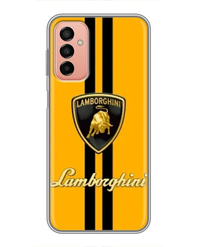 Чехол для Samsung Galaxy M13 с картинкой «Lamborghini Stripe желтый»