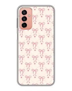 Чехол для Samsung Galaxy M13 с картинкой «Розовые бантики Coquette»