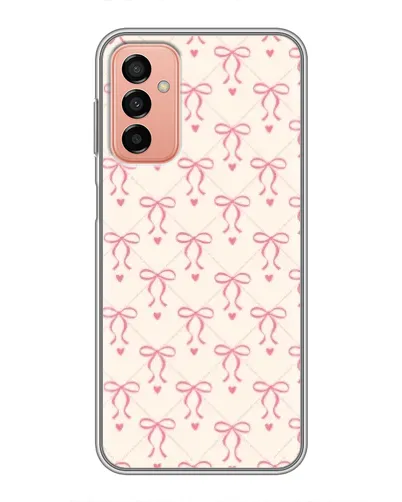 Чехол для Samsung Galaxy M13 с картинкой «Розовые бантики Coquette»