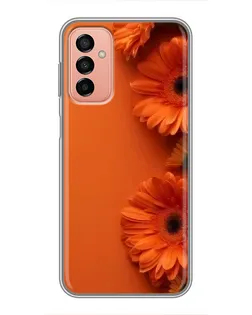 Чехол для Samsung Galaxy M13 с картинкой «Оранжевые герберы»