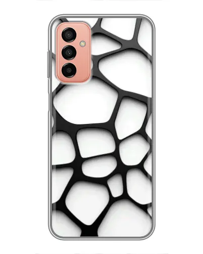 Чехол для Samsung Galaxy M13 с картинкой «Белая объемная сетка» Чехол для Samsung Galaxy M13 с картинкой «Белая объемная сетка»