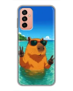 Чехол для Samsung Galaxy M13 с картинкой «Морская капибара»