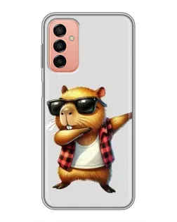 Чехол для Samsung Galaxy M13 с картинкой «Капибара рэпер даб»