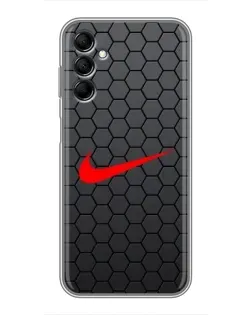 Чехол для Samsung Galaxy M14 5g (M146) с картинкой «Nike — карбоновая сетка» Чехол для Samsung Galaxy M14 5g (M146) с картинкой «Nike — карбоновая сетка»