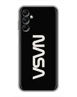 Чехол для Samsung Galaxy M14 5g (M146) с картинкой «NASA — вертикальный логотип»