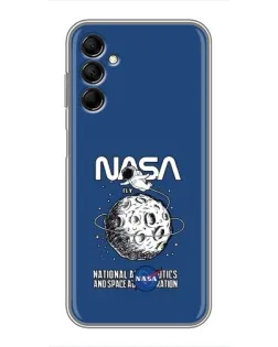 Чехол для Samsung Galaxy M14 5g (M146) с картинкой «NASA — лунная миссия»
