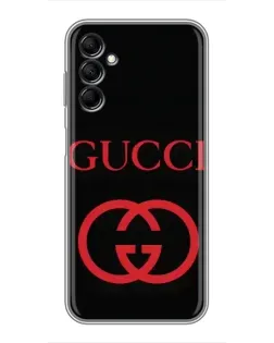 Чехол для Samsung Galaxy M14 5g (M146) с картинкой «Gucci — красный логотип»