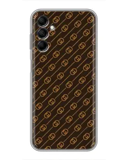 Чехол для Samsung Galaxy M14 5g (M146) с картинкой «Gucci — золотые диагонали»