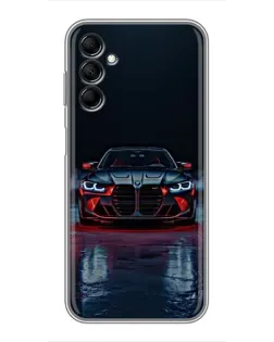 Чехол для Samsung Galaxy M14 5g (M146) с картинкой «BMW на мокрой дороге»