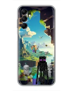 Чехол для Samsung Galaxy M14 5g (M146) с картинкой «Эндермен в лесу»