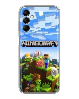 Чехол для Samsung Galaxy M14 5g (M146) с картинкой «Minecraft классический мир»