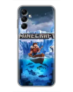 Чехол для Samsung Galaxy M14 5g (M146) с картинкой «Minecraft ледяной мир»