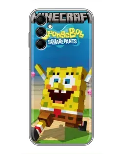 Чохол для Samsung Galaxy M14 5g (M146) з картинкою «Губка Боб Minecraft» Чохол для Samsung Galaxy M14 5g (M146) з картинкою «Губка Боб Minecraft»