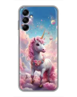 Чехол для Samsung Galaxy M14 5g (M146) с картинкой «Единорог среди облаков»