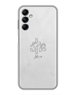 Чехол для Samsung Galaxy M14 5g (M146) с картинкой «Иоанна 3:16 Крест»