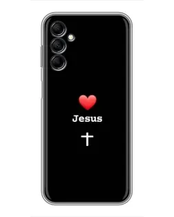 Чехол для Samsung Galaxy M14 5g (M146) с картинкой «Сердце - Jesus»