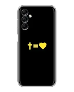 Чехол для Samsung Galaxy M14 5g (M146) с картинкой «Сердце и Крест»