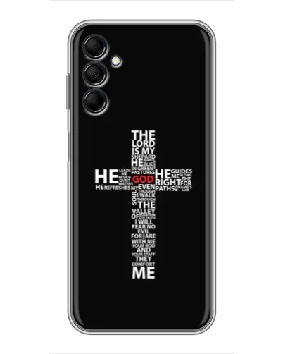 Чехол для Samsung Galaxy M14 5g (M146) с картинкой «Текстовый крест» Чехол для Samsung Galaxy M14 5g (M146) с картинкой «Текстовый крест»