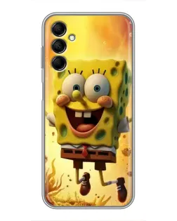 Чехол для Samsung Galaxy M14 5g (M146) с картинкой «Губка Боб прыгает»