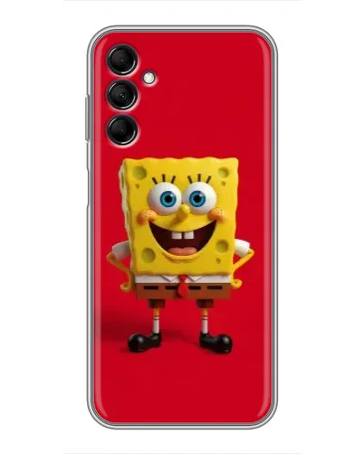 Чехол для Samsung Galaxy M14 5g (M146) с картинкой «Спанч Боб на красном»