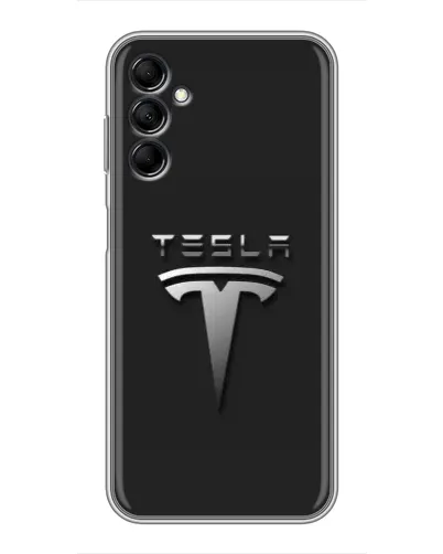 Чехол для Samsung Galaxy M14 5g (M146) с картинкой «Стальной логотип Tesla»