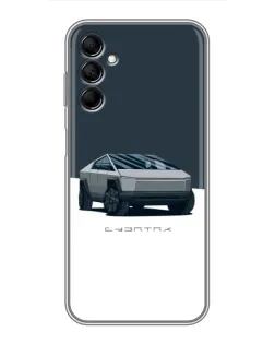Чехол для Samsung Galaxy M14 5g (M146) с картинкой «Серебристый Cybertruck Tesla»